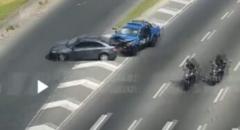 Video: la impactante persecución a los tiros de policías a delincuentes que iban en un auto robado por la General Paz