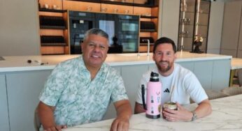 Lionel Messi despidió el año a puro mate con ‘Chiqui’ Tapia: “Un año de 10, con el 10”