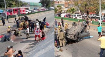 Accidente en carretera de Chilpancingo deja un muerto y al menos 10 heridos; entre ellos hay niños